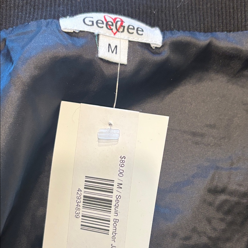 Dazzling Multicolor Sequin Bomber Jacket NWT - image 2